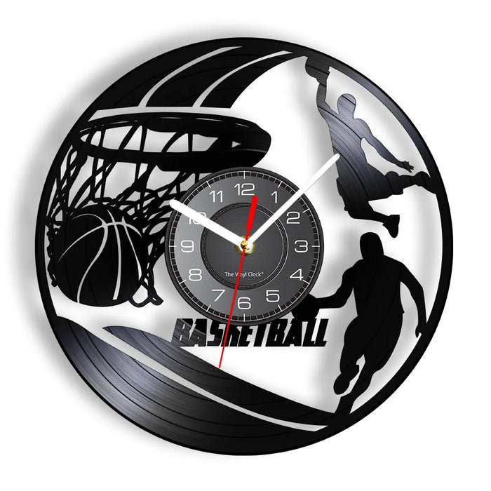 Silhouette Basketball Wall Clock