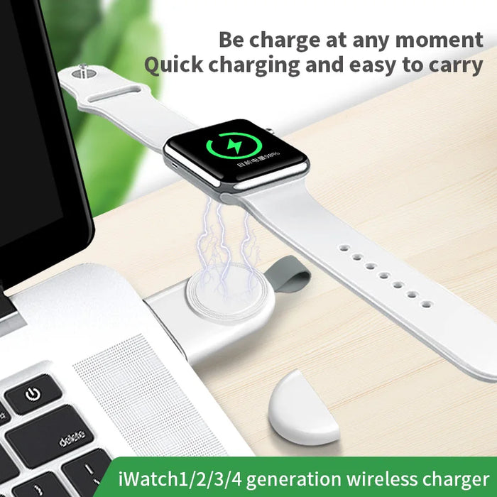 Usb Type C Cable Portable Wireless Charging Dock Station For Iwatch 7 6 Se 5 4 Apple Watch Series 7 6 5 4 3