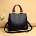 Soft Leather Shoulder Bag With Embossed Letters