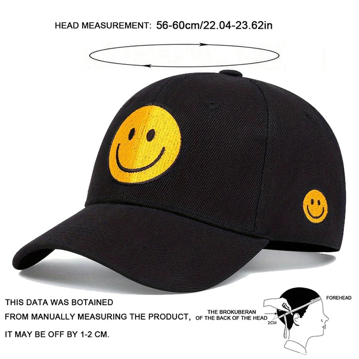 Adjustable Smiling Face Baseball Cap / Hat For Outdoor Wear