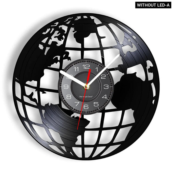 World Map Wall Clock