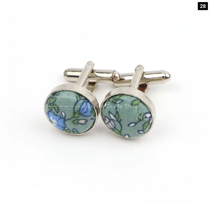 Floral Metal Cufflinks Daily Wear Accessory