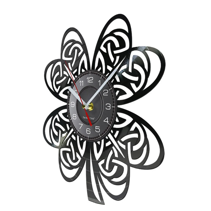 Irish Clover Leaf Wall Clock