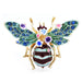 Enamel Bee Brooch 3 Colour Flower Insect Pin