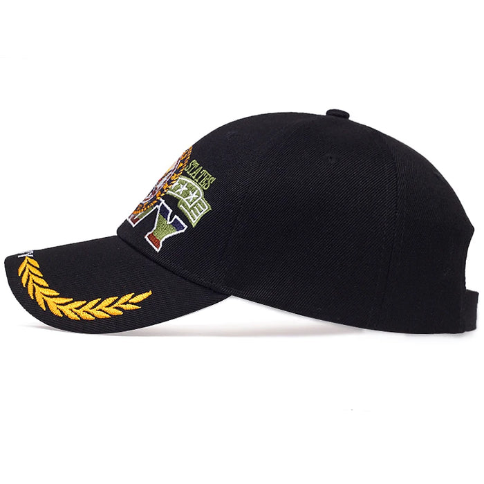 Navy Eagle Embroidered Snapback Cap / Hat For Outdoor Wear