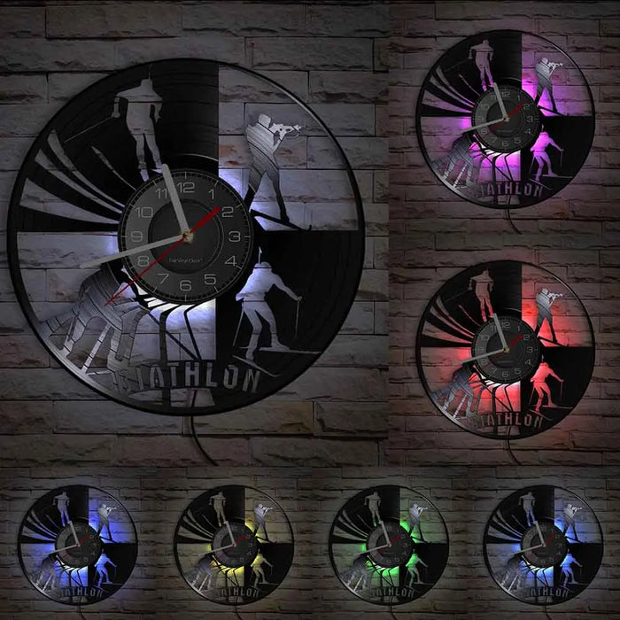 Biathlon Vinyl Record Wall Clock