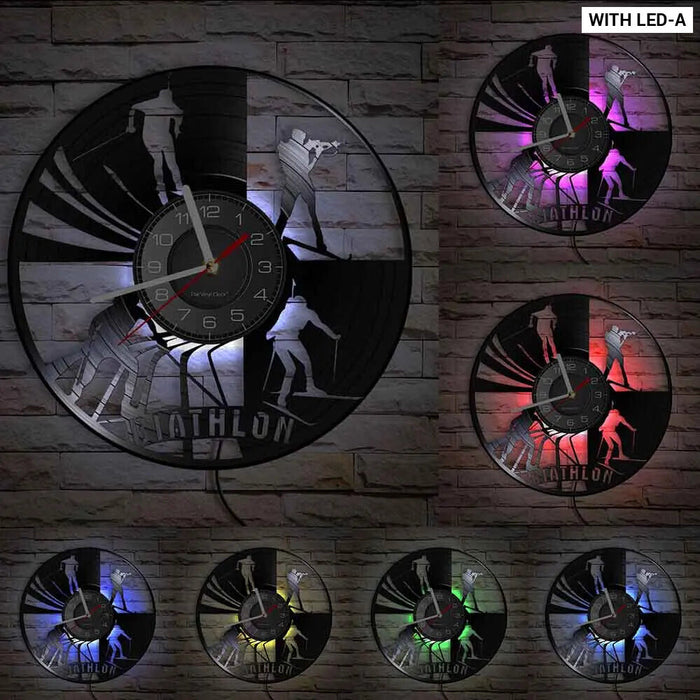 Biathlon Vinyl Record Wall Clock