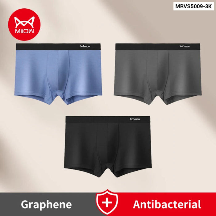 Pack Of 3 Modal Mens Boxer Shorts Antibacterial Breathable