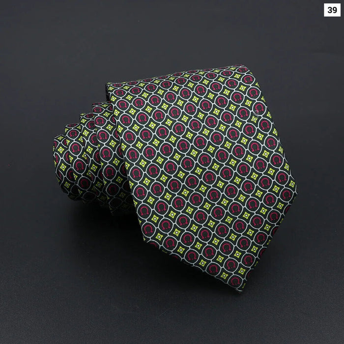 Super Soft Paisley Necktie 7Cm Slim Business Tie For Men