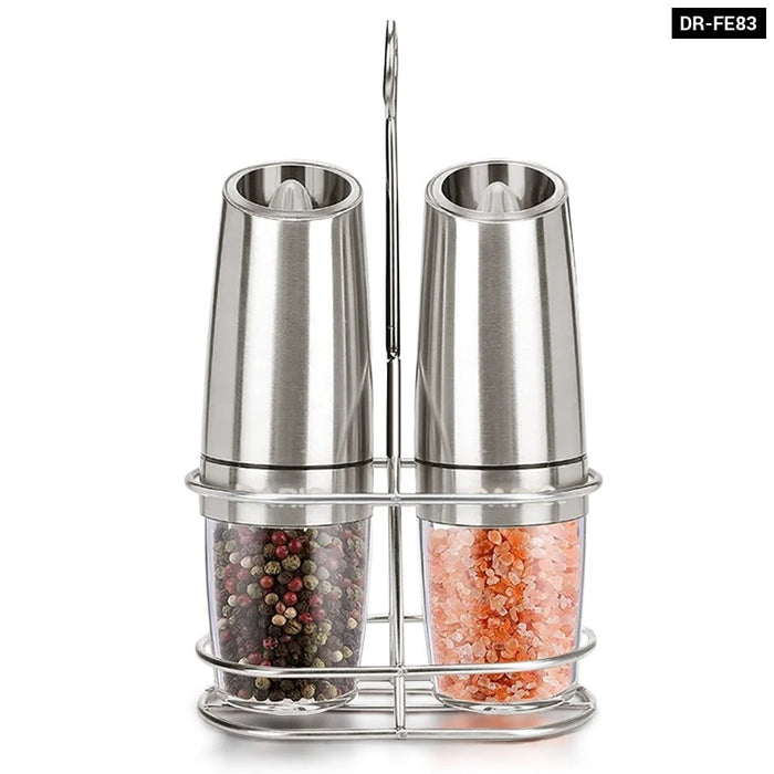 Electric Automatic Stainless Steel Salt And Pepper Mill Grinders With Led Light