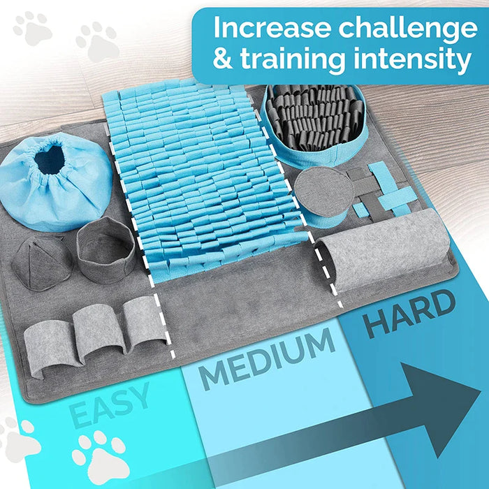 Dog Snuffle Mat 3 Difficulty Levels Enrichment Pet Puzzle Toy Feeding Puppy Sniffing Pad Smell Training