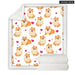 Soft Pomeranian Dog Throw Blanket Cartoon Print For Couch