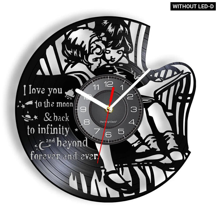 Inspiring I Love You To Infinity Vinyl Clock