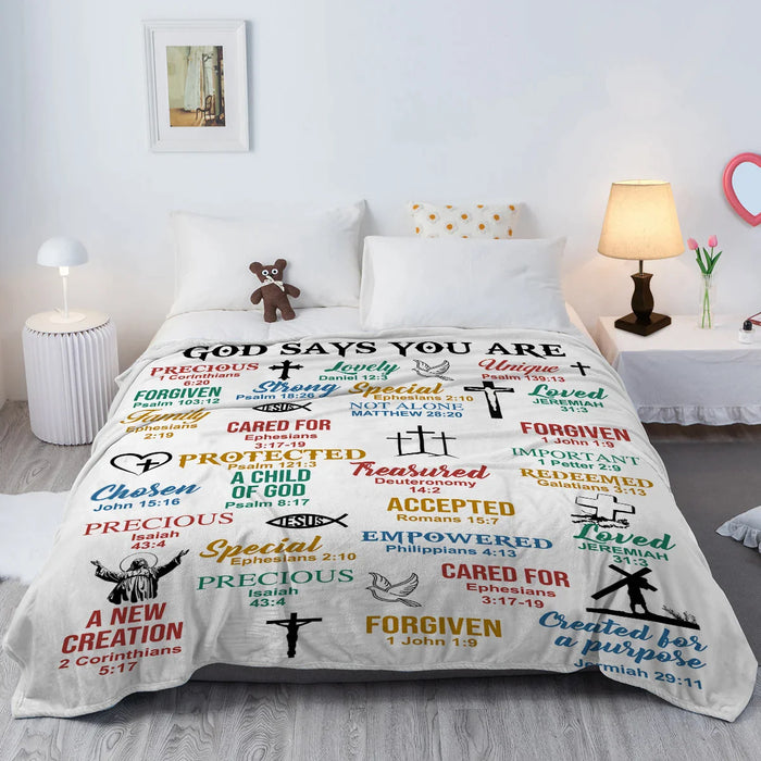 Jesus Christ Cross And Pigeon Throw Blanket For Couch Sofa Bed