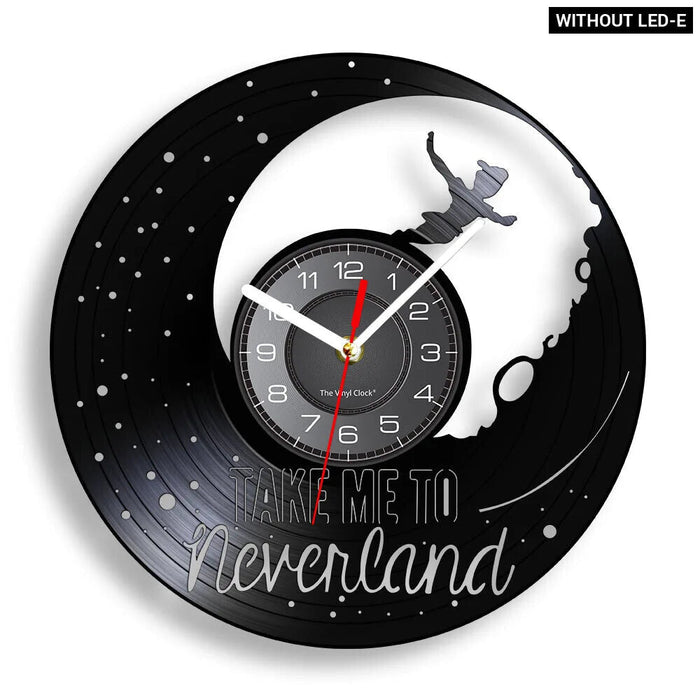 Neverland Vinyl Record Clock