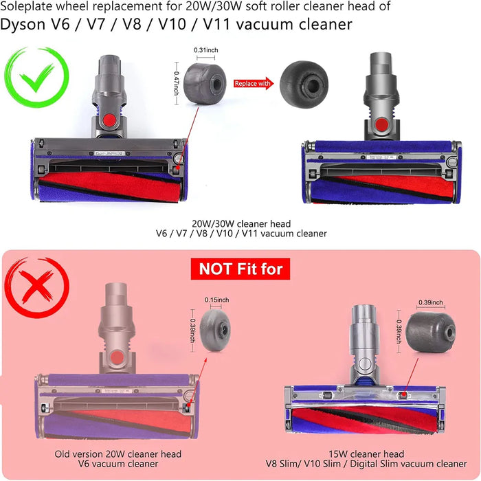 Soft Roller Cleaner Head Strips For Dyson V6