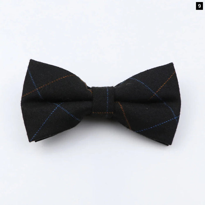 Classic Plaid Bowtie Adjustable Neckwear For Mens Fashion For Weddings And Parties