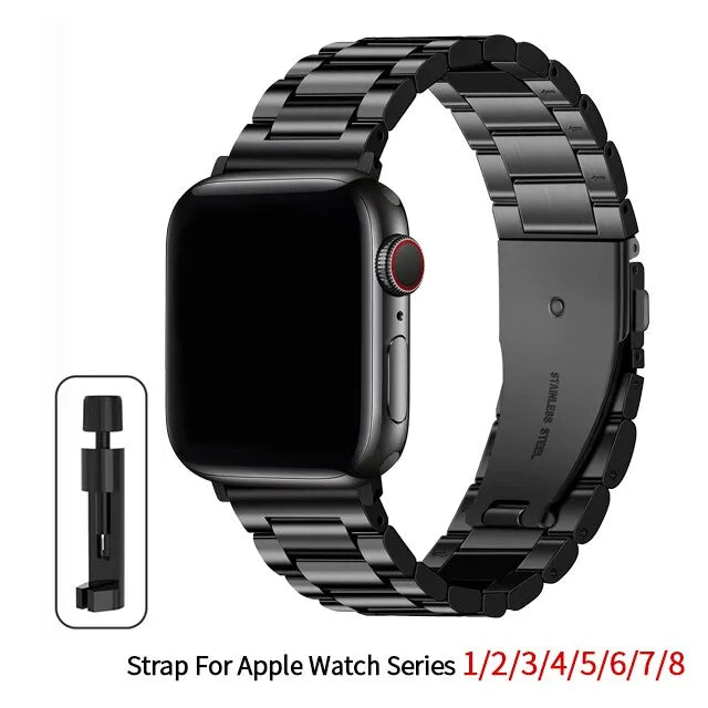 Stainless Steel Strap For Apple Watch Band 40Mm 44Mm 45Mm 49Mm Metal Bracelet For Iwatch Series 9 8 7 6 5