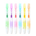 6 Pieces Kawaii Retractable Highlighters Macaron Pastel