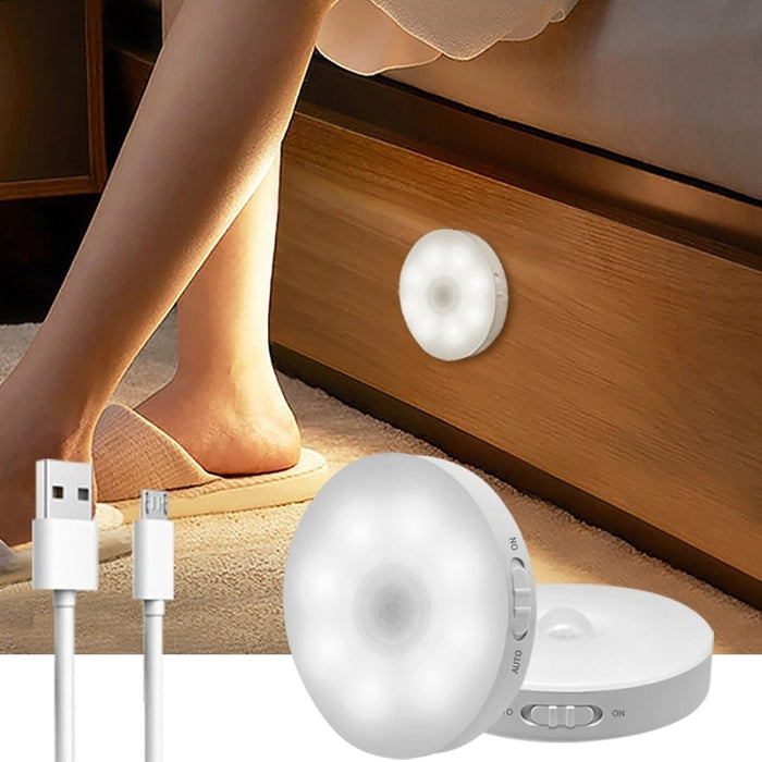 Motion Sensor Led Night Light Usb Rechargeable Human