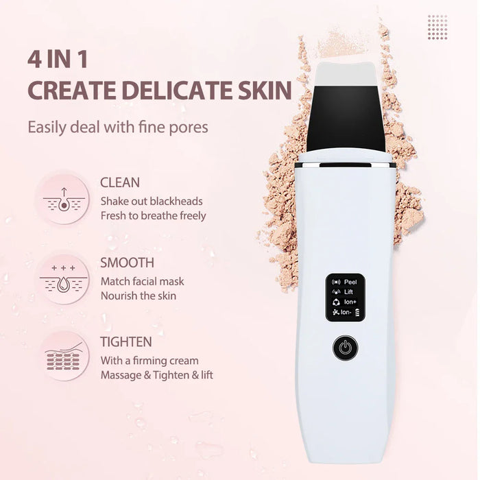 Ultrasonic Skin Scrubber For Deep Clean And Lift