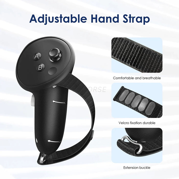 For Quest 3 Anti-Collision Silicone Handle Protective Cover With Battery Opening Steering Knuckle