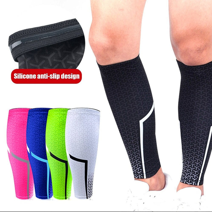 2Pcs/Pair Breathable Elastic Calf Protector Leg Sleeves For Running Football Cycling