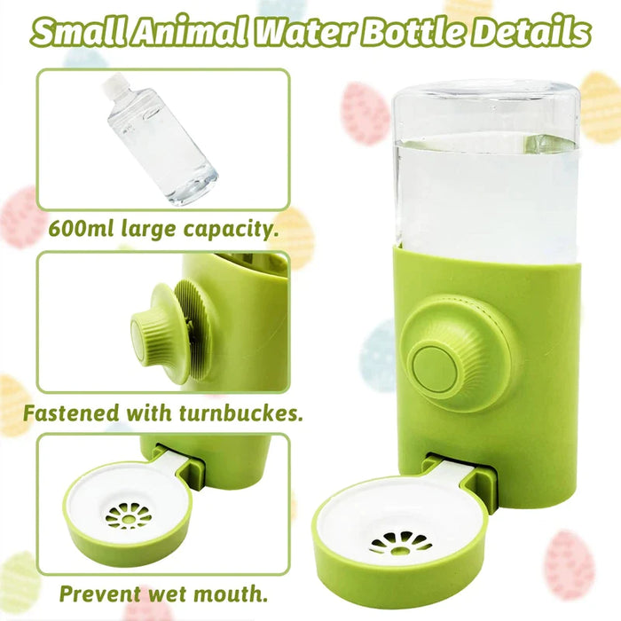 No Drip Small Animal Water Bottle 600Ml Gravity Dispenser