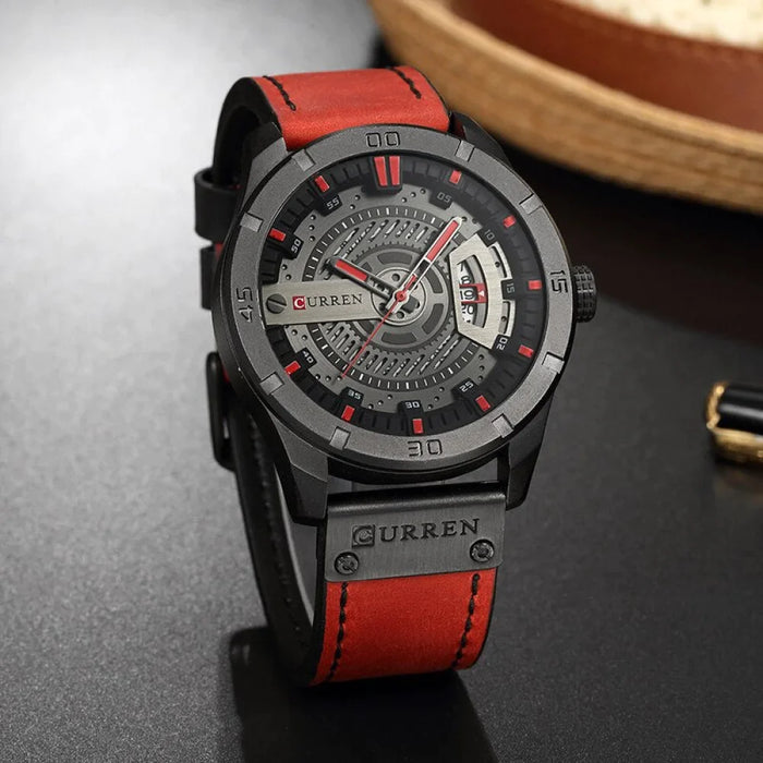 Fashiong Casual Business Wristwatch Leather Strap Male Clock Military Quartz Men Watches