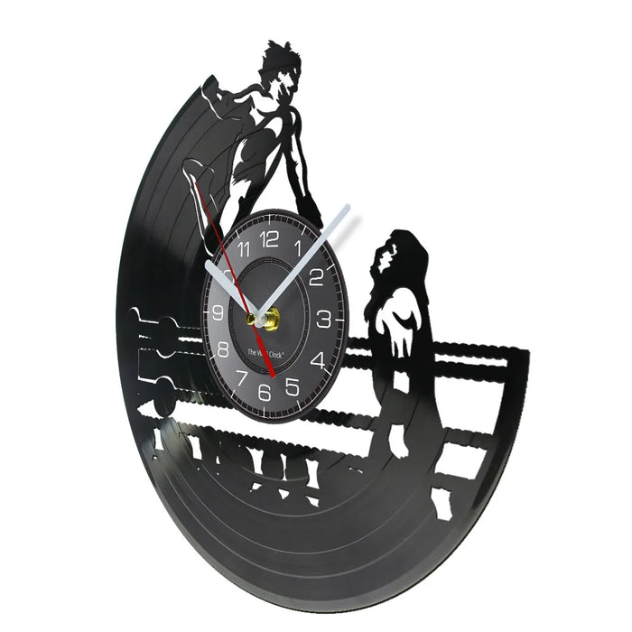 Vinyl Record Wrestling Wall Clock