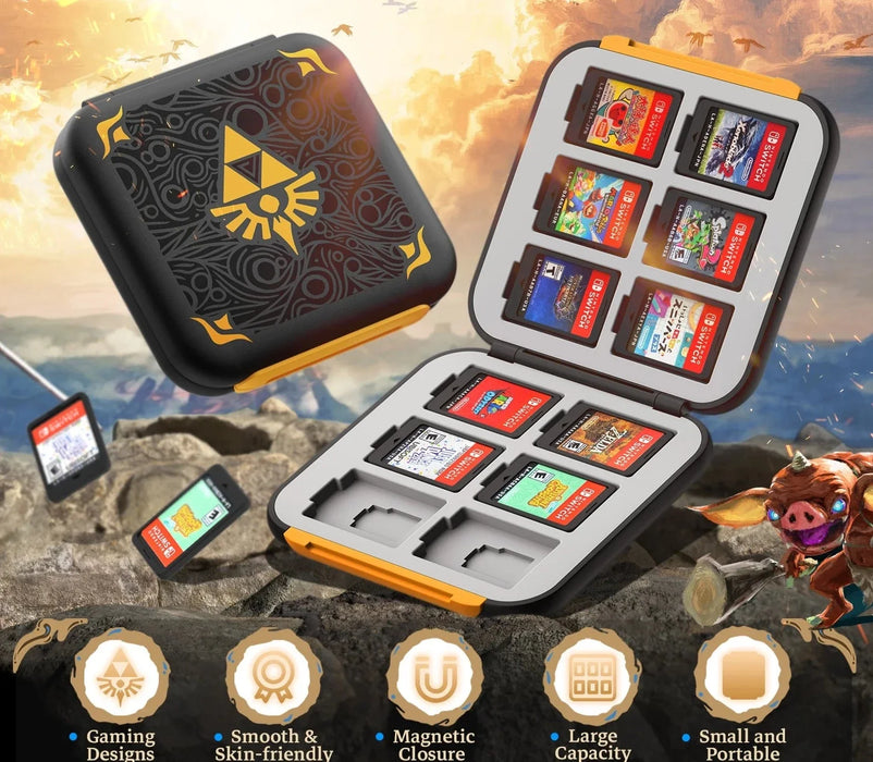 Cassette Box 12 Card Case Compatible Nintendo Switch Game Cards