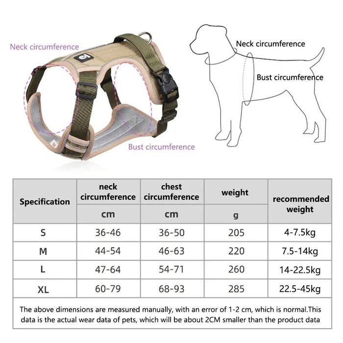 Adjustable Reflective Dog Harness For Medium To Large Breeds