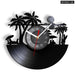 Beach Scenery Vinyl Record Clock