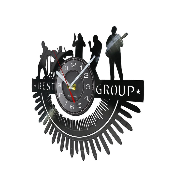 Rock Band Silhouettes Wall Clock