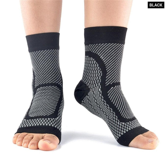 1Pair Compression Ankle Brace Socks For Heel Pain Achilles Tendonitis Relief