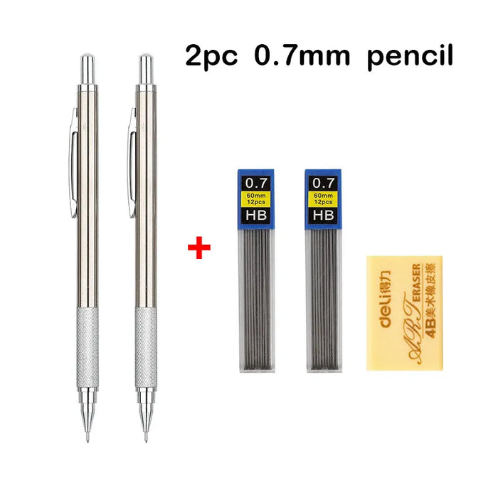 Full Metal Mechanical Pencil Set 0.3 To 2.0Mm Art