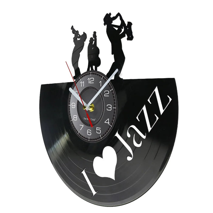 Handmade Jazz Music Vinyl Record Clock