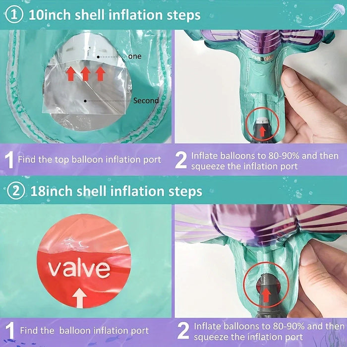 120Pcs Pink Mermaid Balloon Garland Arch Set Wedding Birthday Party Anniversary Graduation Decoration