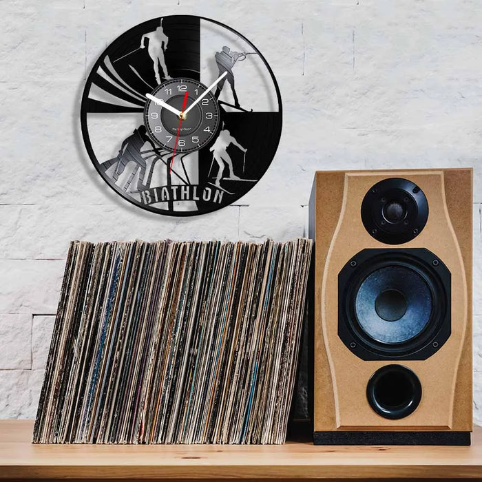 Biathlon Vinyl Record Wall Clock