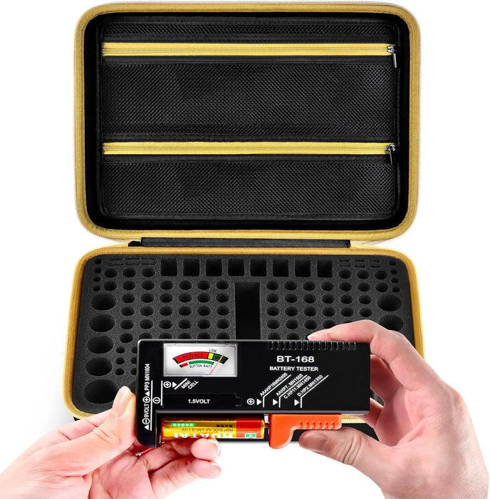 Battery Storage Case Tester Holds 162 Batteries