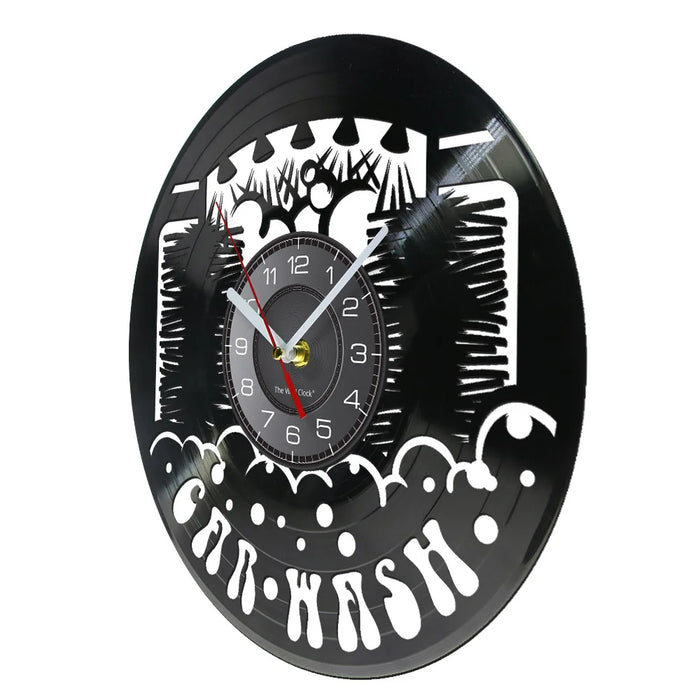 Vinyl Record Car Wash Clock