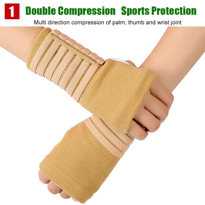 2 Pcs/pair Soft Knitted Cotton Wrist Brace With Adjustable