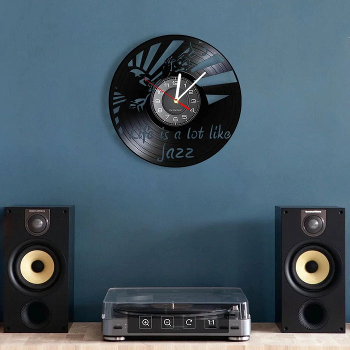 Jazz Life Vinyl Record Clock