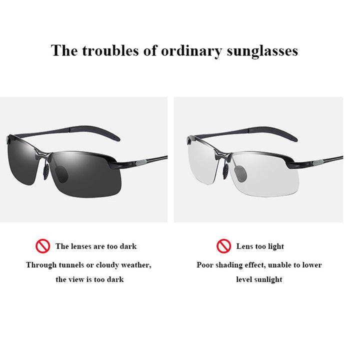 Photochromic Sunglasses Men Polarized Driving Chameleon Glasses Male Change Colour Sun Glasses Day Night Vision Driver Eyewear