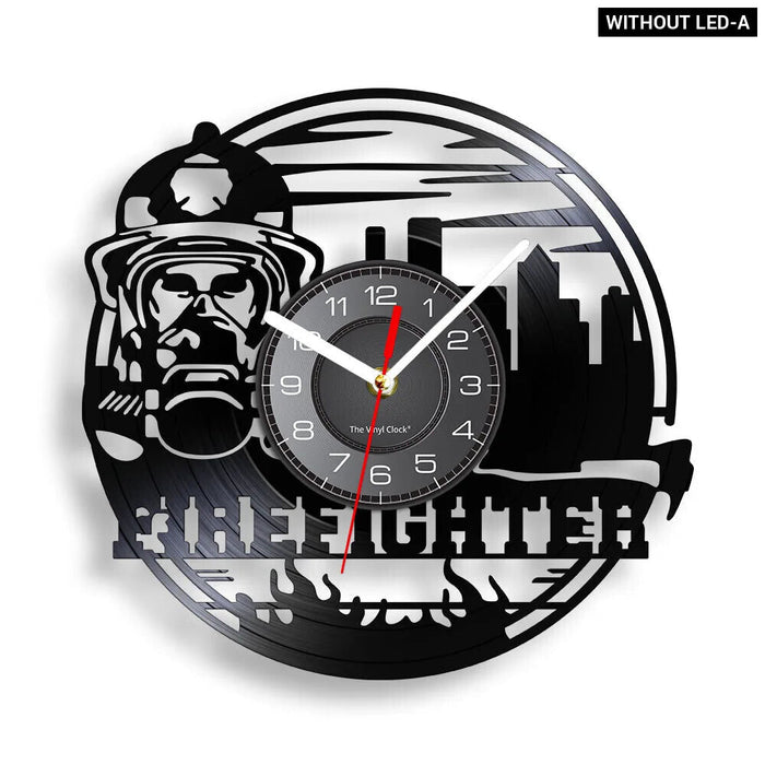 Firefighter Wall Clock With Maltese Cross Design