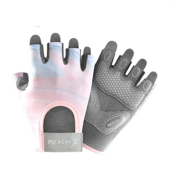 1 Pair Thin Breathable Non-Slip Half Finger Cycling Gloves For Women