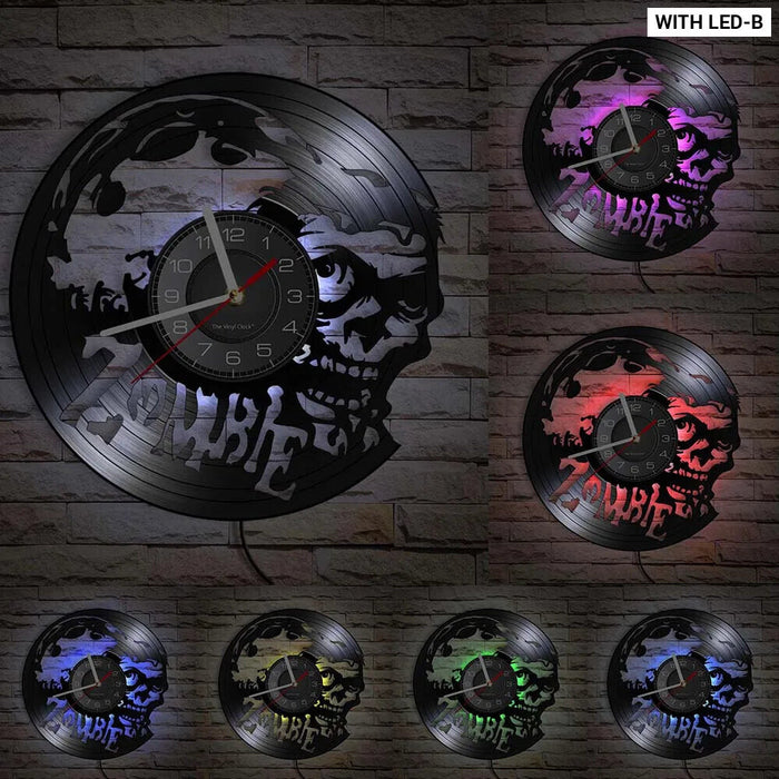 Zombie Crawl Vinyl Lp Wall Clock