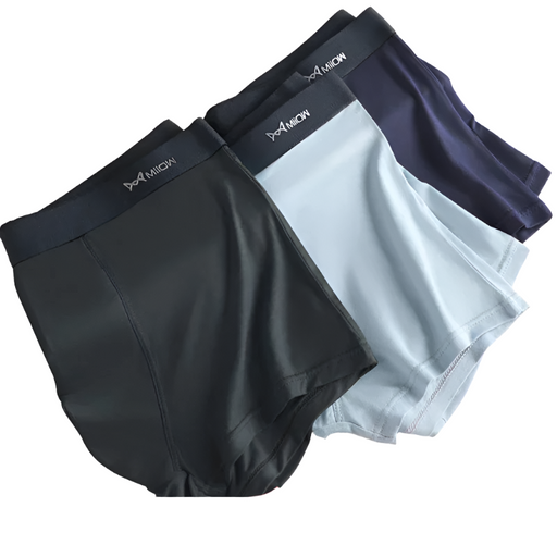 Pack Of 3 Antibacterial Mens Boxer Briefs In Ice Silk