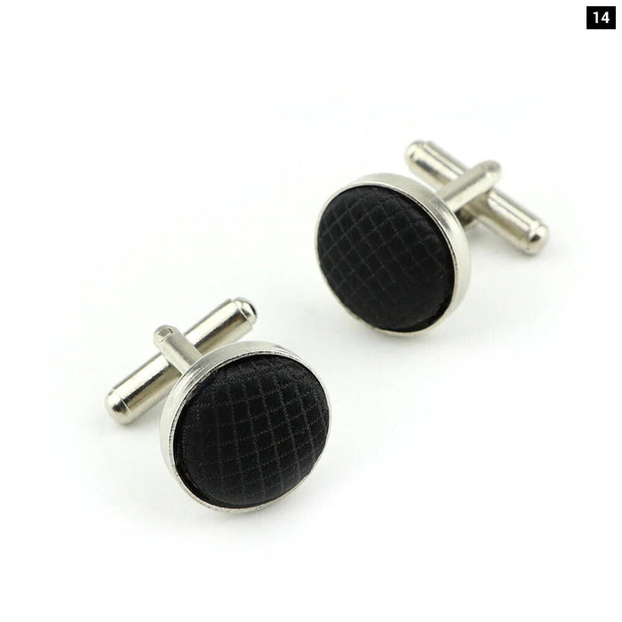 Plaid Cufflinks For Men