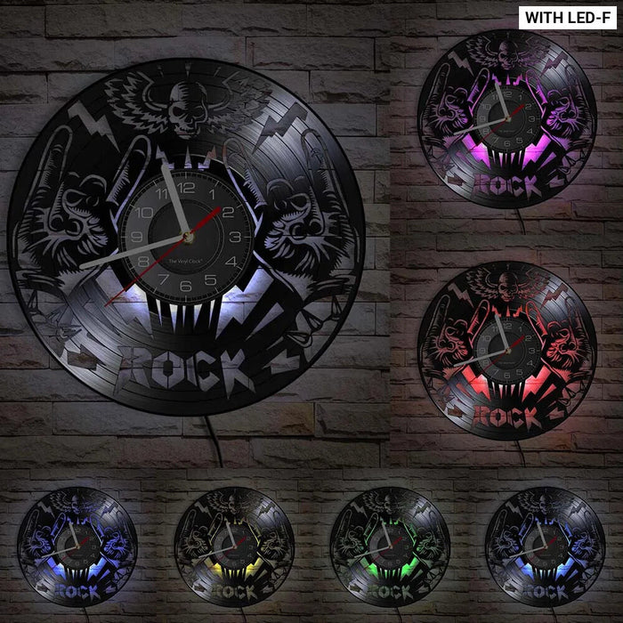 Metal Music Quote Wall Clock